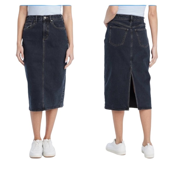 Universal Thread NWT❗️Classic Black Midi Denim Skirt - Picture 1 of 7
